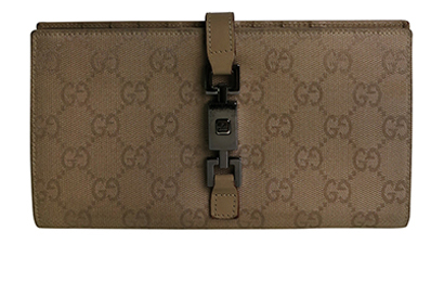 Gucci Piston Lock Monogram Wallet, front view